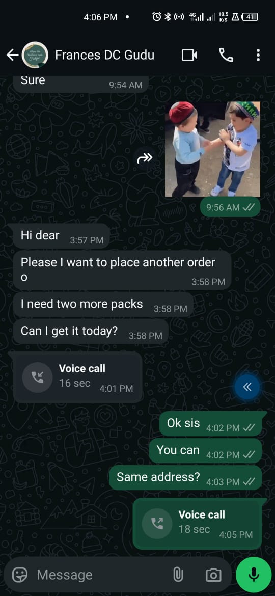 WhatsApp testimonial 3